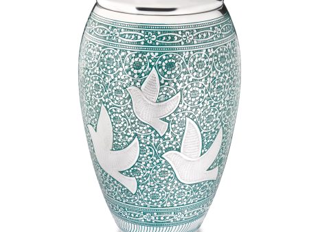 A501   Majestic Returning Home Standard Adult Urn Blue & Pol Silver Online