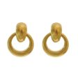 Medium Round Doorknocker Clip Earrings For Cheap