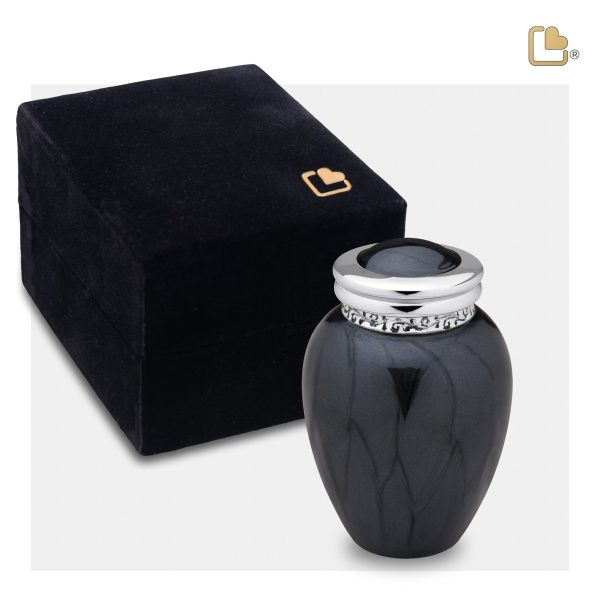 K292   Blessing Keepsake Urn Pearl Midnight & Pol Silver Online now