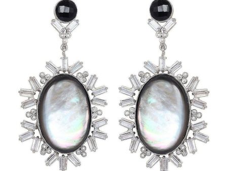 Black Onyx and Mother of Pearl Earrings Supply