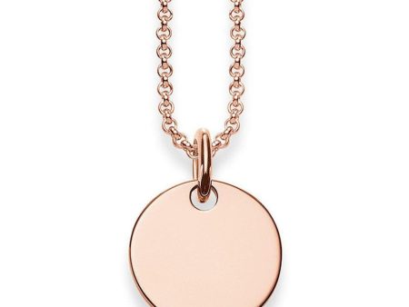 Rose Engravable Disc Necklace Online now