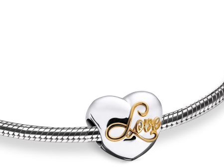 BD2002   Spell your Love Ashes Bead Pol Silver & Gold Vermeil For Discount