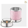 T667   Tealight Urn Pearl Pink & Pol Silver Supply