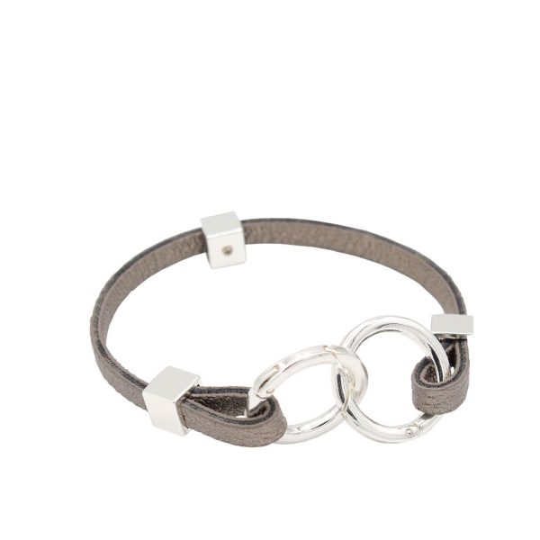 Metallic Avril Slim Bracelet in 3 Metal Tones-Wholesale Cheap