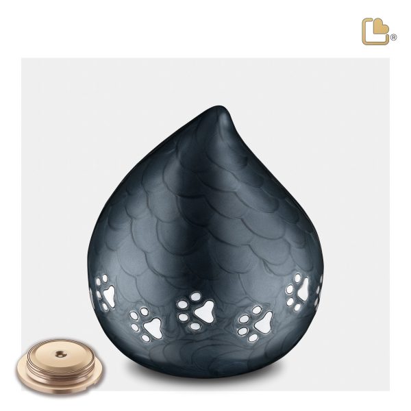 P633M   LoveDrop Medium Pet Urn Pearl Midnight & Bru Pewter Online Sale