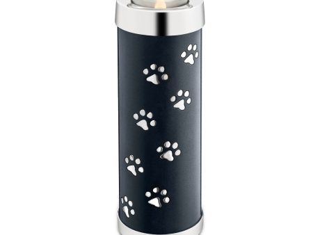 T656   Tall Pet Tealight Urn Midnight & Pol Silver Online