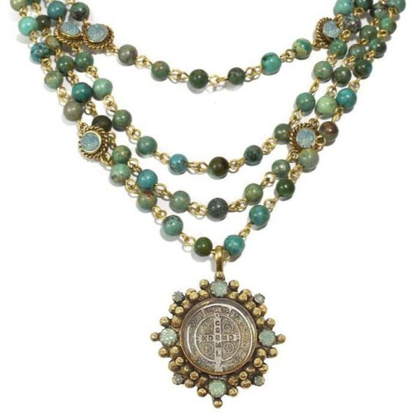 Lux Turquoise Magdalena Asst Medals Hot on Sale