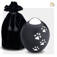 P636S   Adore Small Pet Urn Midnight & Pol Silver Fashion