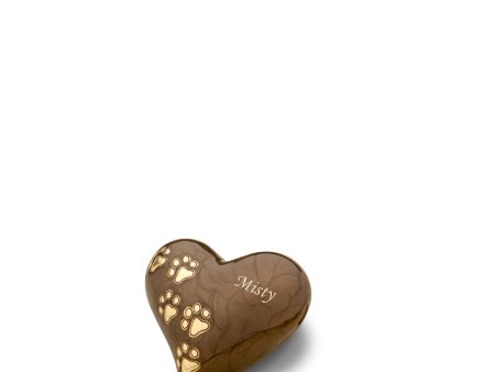 P639K   Keepsake Heart Pet Urn Pearl Bronze & Bru Gold Sale