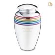 A222   Pride Rainbow Standard Adult Urn Pol Silver Cheap