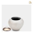 K532   Simplicity Keepsake Urn Pearl White & Bru Gold Supply