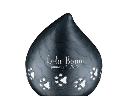 P633M   LoveDrop Medium Pet Urn Pearl Midnight & Bru Pewter Online Sale