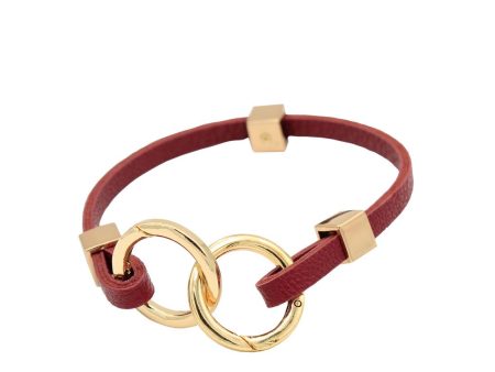 Red Wine Avril Slim with Gold Hardware-Wholesale Discount