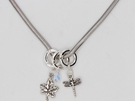 18 Inch Silver Go Line with 3 Charms Fashion