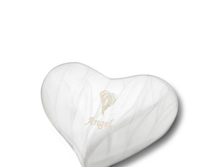 H669   Heart Child Urn Pearl White Hot on Sale