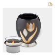 T502   Majestic Tulip Tealight Urn Midnight & Bru Pewter Online Hot Sale