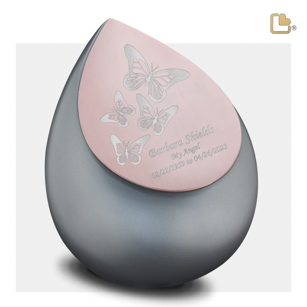 A584   Drop Standard Adult Urn French Grey & Bru RoseGold For Discount