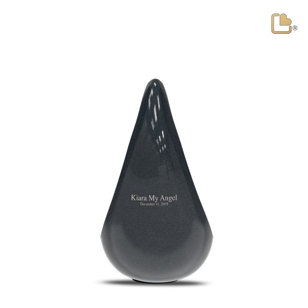 P580   TearDrop Medium Urn Midnight & Bru Pewter Fashion