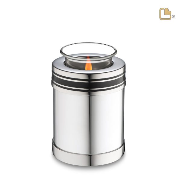 T669   ArtDeco Tealight Urn Pol Silver Hot on Sale