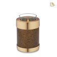 T664   Tealight Urn Speckled Auburn & Bru Gold For Cheap