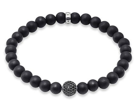 Bracelet with Black Pave Accent Bead Online