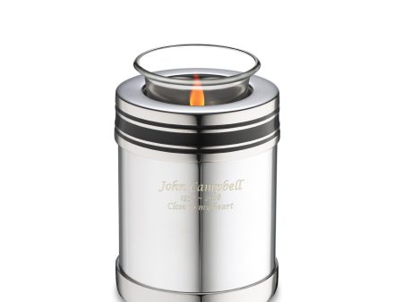 T669   ArtDeco Tealight Urn Pol Silver Hot on Sale