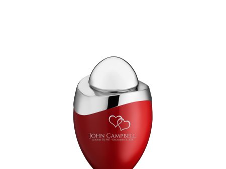 K363   Amore Keepsake Urn Red & Pol Silver on Sale