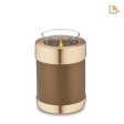 T651   Tealight Urn Bronze & Bru Gold Sale