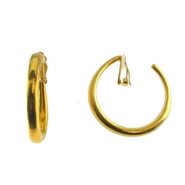 Hoop Earrings with Clip Closure on Sale