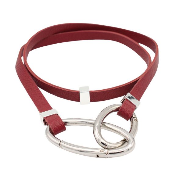 Red Wine Avril Edge Strand - Silver Cheap