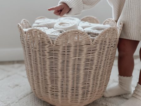 Olli Ella Rattan Tulip Basket Sale