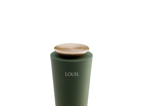 K1070   Crescent Tall Keepsake Urn Sage Green & Bru Gold Fashion