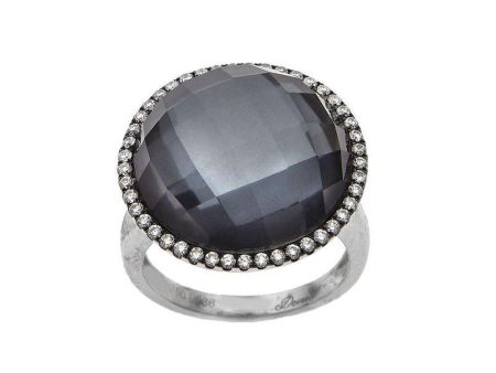 Black Mother of Pearl Doublet Ring Discount