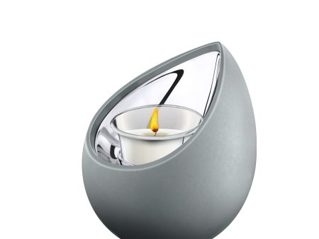 T584   Drop Tealight Urn French Grey & Pol Silver Discount