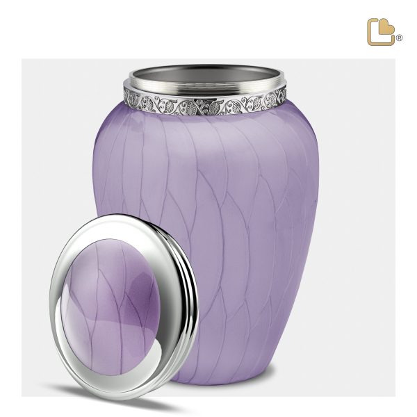 A298   Blessing Standard Adult Urn Pearl Lavender & Pol Silver Online Sale