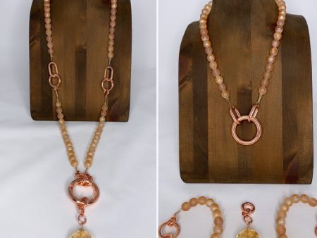 Faith Multiwear Necklace - Frosty Peach For Sale