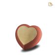 H587   Drop Heart Keepsake Urn Terracota & Bru Gold Online Hot Sale