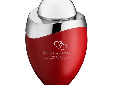 A363   Amore Standard Adult Urn Red & Pol Silver Online now