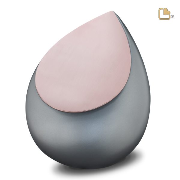 A584   Drop Standard Adult Urn French Grey & Bru RoseGold For Discount