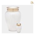 K290   Blessing Keepsake Urn Pearl White & Bru Gold Cheap