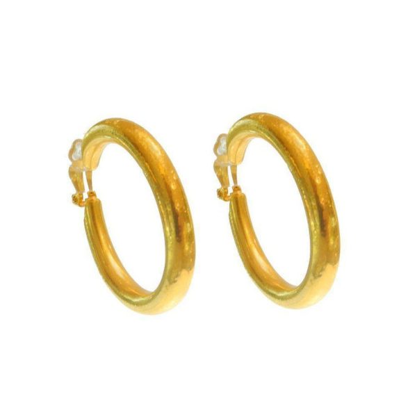 Round Clip Hoop Earrings Cheap