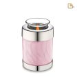 T667   Tealight Urn Pearl Pink & Pol Silver Supply