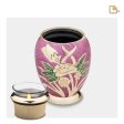 T220   Rose Tealight Urn Pink & Pol Gold Discount