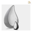 K582   TearDrop Keepsake Urn Black & Hmd Silver Cheap