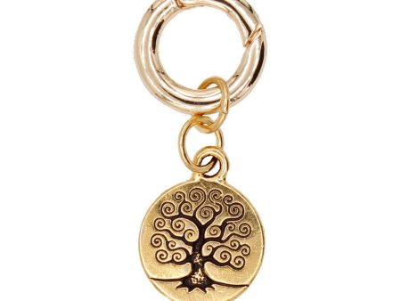 Tree Of Life Charm in Gold For Discount