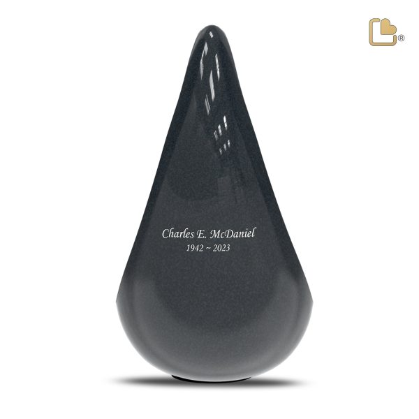 A580   TearDrop Standard Adult Urn Midnight & Bru Pewter Online now