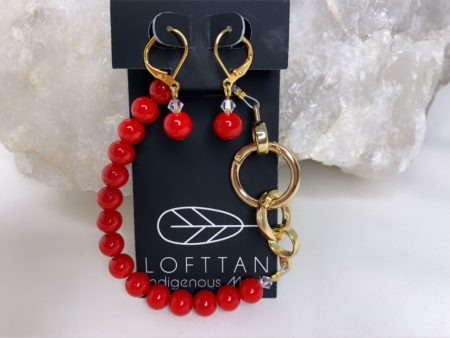 Love Bracelet & Earring set - Gold Fashion