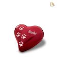 P637M   Medium Heart Pet Urn Pearl Red & Bru Pewter on Sale