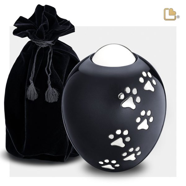 P636L   Adore Large Pet Urn Midnight & Pol Silver Hot on Sale