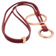 Avril Two Row - Red Wine- Circle Hardware in Rose Gold - Wholesale For Sale